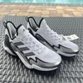 thumbnail image 2 of Adi-das Impact FLX White Silver Metallic Men's Athletic Shoes GX8109 Size 10, 2 of 6