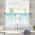 thumbnail image 3 of Turquoise Polka Dot Semi Sheer Curtains 45 Inch Length 2 Panels Set, Abstract Modern Art Dots Watercolor Sheer Kitchen Curtain Privacy Voile Window Curtain for Living Room Bedroom Rod Pocket Drapes, 3 of 7