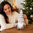 thumbnail image 4 of Christmas Faceless Gnome Plush Doll, Sitting Striped Holiday Tabletop Decor with Tall Hat & Long Beard, Soft Fabric Figure for Shelf Mantel Window Display, Nordic Winter Home Ornament, 4 of 4