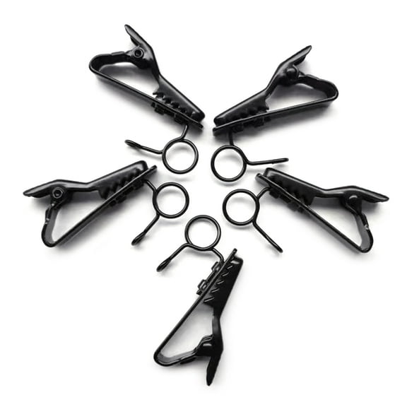 5pcs/Set Crocodile Metal Microphone ClipW1re1essMicrophone Clip Lavalier Bag Clip