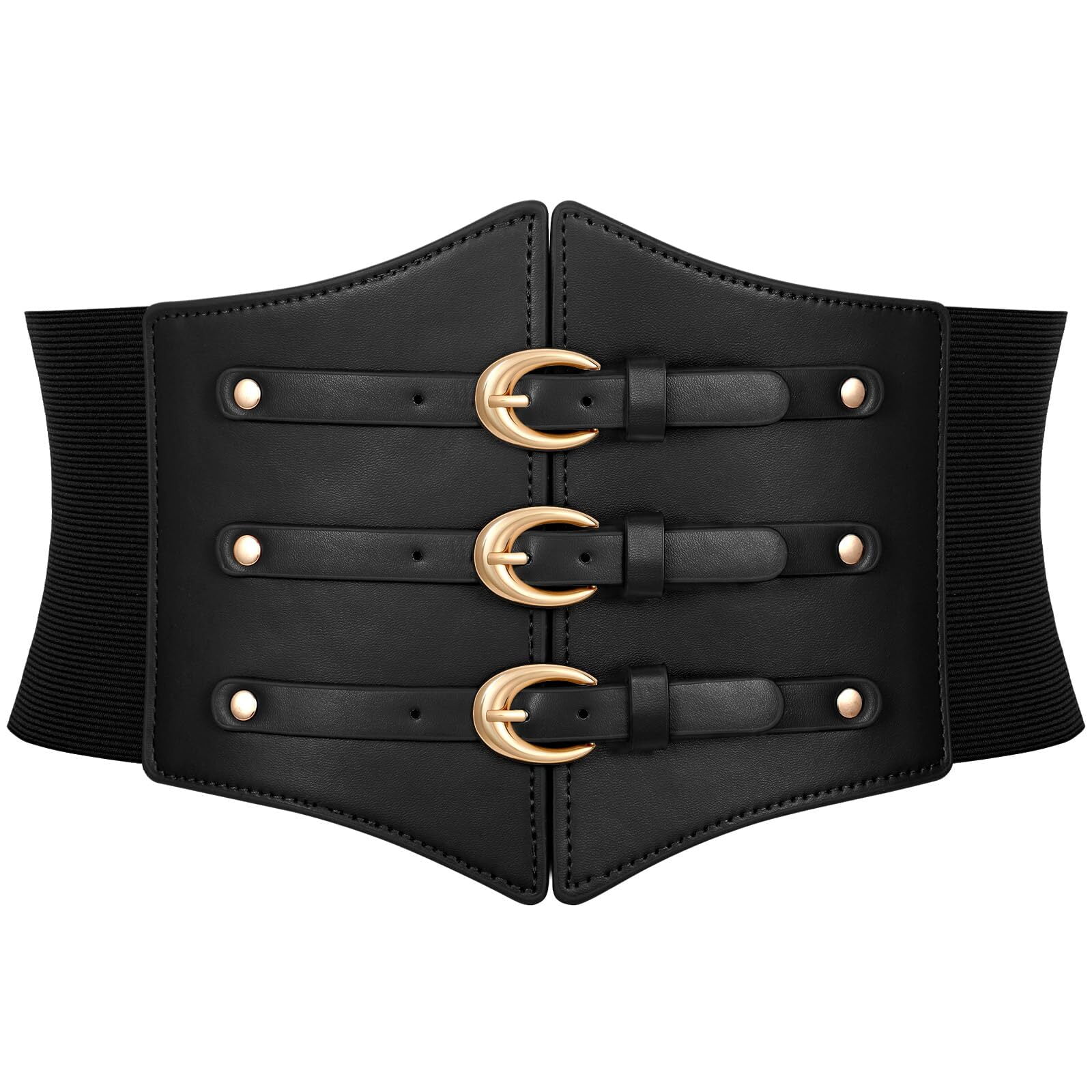 WHIPPY Women's Fashion Stretchy Lace-up Corset Waist Belt, Elastic