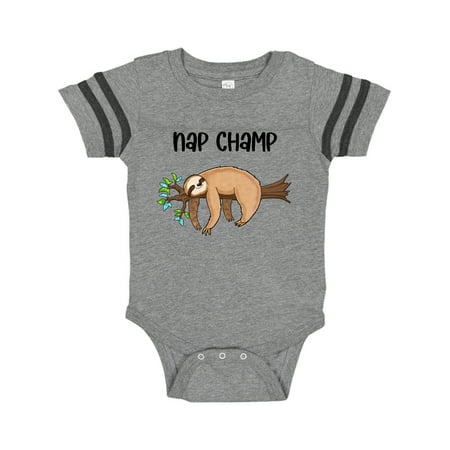 

Inktastic Nap Champ Cute Sleeping Sloth Gift Baby Boy or Baby Girl Bodysuit
