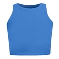thumbnail image 2 of Ticikt Girls Tank Tops Kids Athletic Ribbed Knit Sleeveless Crop Tops Basic Camisole, 2 of 3