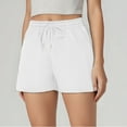 thumbnail image 2 of Women's Elastic Shorts With Drawstring Comfortable Training Shorts With Pockets, 2 of 4