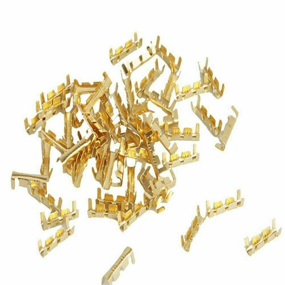 100pcs Car Brass Copper 0.5-1.5mm² Crimp Electrical Wire Connectors Terminals