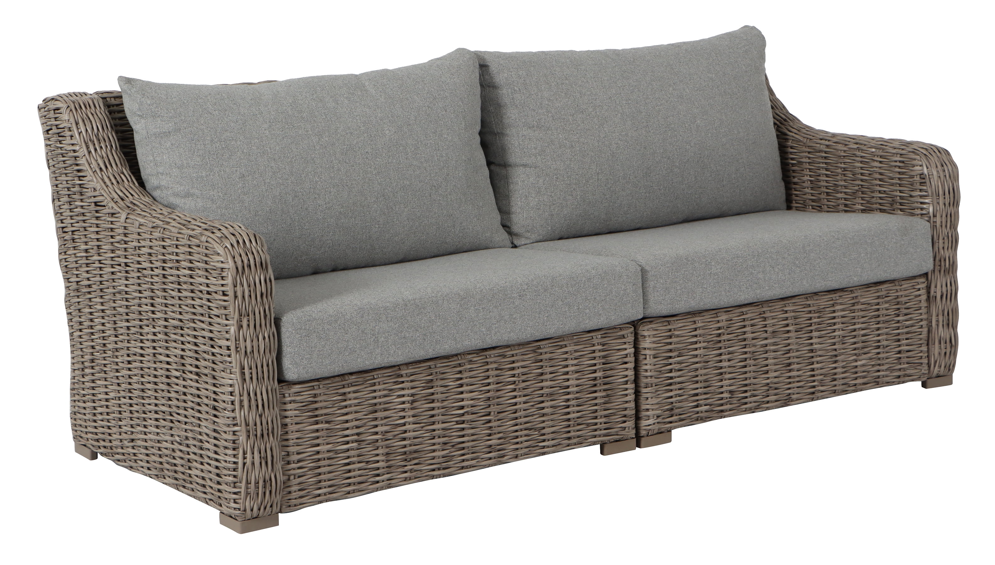 Better Homes & Gardens Bellamy 4 Piece Patio Conversation Set with Barrel Back Chairs, Gray