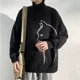 thumbnail image 2 of Suéteres de punto para hombre, ropa gráfica bonita para hombre, jerseys estampados de cuello alto, jerseys negros de cuello alto, S, diseñador de lujo, nuevos en ropa informal, 2 of 5