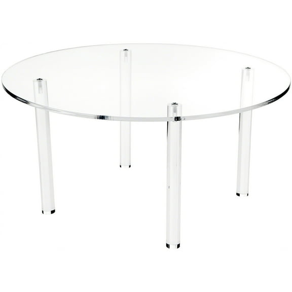 Plymor Clear Acrylic Round 4-Leg Display Riser, 8" H x 16" W