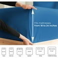 thumbnail image 4 of CGK Linens 6-Piece Extra Deep Pocket Sheet Set With Extra Matching Pillowcases - Queen Size Bed Sheets Fits 18"-24" Mattresses, Royal Blue, 4 of 7
