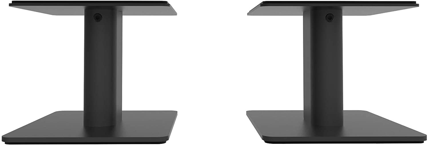 Kanto YU4MW 140W Bookshelf Speakers with Bluetooth - Matte White (Pair) with Kanto SP6HD 6" Fixed-Height Desktop Stands for Bookshelf Speakers - Black (Pair) (2022)