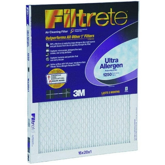 3M Filtrete Ultra Allergen Reduction Air Filter 2023DC-6 - Electrostatic - 6 Pack, 14 x 24 x 1
