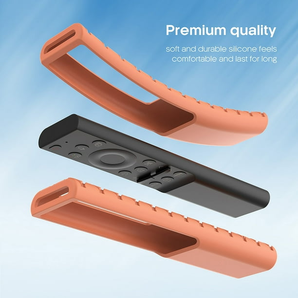 Cubierta de control remoto de voz con cordón para Samsung BN59 Series (naranja)