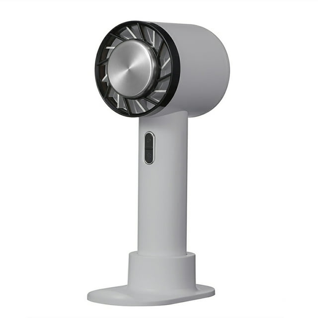 Grey Handheld Fan Usb Rechargeable Portable Cold Compress Fan 3 Wind Levels 6.57X3.54X2.17 In Low Noise Strong Airflow For Travel Office