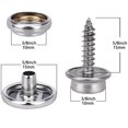 thumbnail image 3 of 150 Pcs/set Stainless Steel Snap Button Boat Sailcloth Canvas Snap Fastener Socket Screw Kit with Setting Tool, 3 of 9