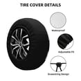 thumbnail image 2 of Wukai Modern Abstract Leaf Pattern Print Spare Tire Cover for RV Trailer,Waterproof PVC Faux Leather Wheel Cover Fit for Truck,Trailer,RV,SUV,Camper and Most Vehicle-16 inch, 2 of 6