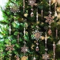 thumbnail image 6 of Dalrosia 32PCS Crystal Christmas Ornaments Crystal Hanging Snowflakes Acrylic Xmas Tree Icicle Drop Crystal Decorations with Hooks for Christmas Snow Party Winter, 6 of 6