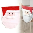 thumbnail image 2 of ​LYINGF​​ Santa-Themed Christmas Chair Covers for Festive Decor - Vibrant Restaurant and Home Party Decorations, Washable Chair Covers for Holiday Gatherings and Dining Room Arrangements, 2 of 9