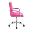 thumbnail image 3 of Silla escritorio color rosa acabado cromada con brazo giratoria altura ajustable forrada en material terciopelo SKU 7009F-2C ROSA TERC, 3 of 4
