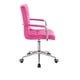 thumbnail image 3 of Silla escritorio color rosa acabado cromada con brazo giratoria altura ajustable forrada en material terciopelo SKU 7009F-2C ROSA TERC, 3 of 4