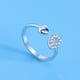 thumbnail image 2 of Anillo de Plata de Ley 925 con circonita AAA, simplicidad ajustable, accesorios de joyería exquisitos para mujer, regalo de fiesta de boda, 2 of 2