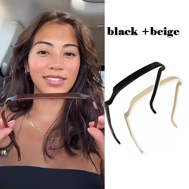 Diadema de plástico con forma de montura de gafas de sol para mujer, elegante diadema sólida, decoración para el cabello, Aro para el cabello, accesorios para el cabello, nueva moda