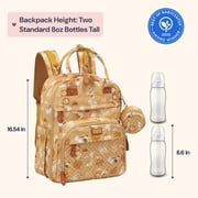 BabbleRoo Original Diaper Bag Backpack – Large 26L Baby Bag with Changing Pad, Insulated Bottle Pockets & Stroller Straps, Waterproof Travel Bag for Moms & Dads, Safari