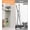 41cm/16.14inch, variant on Pull Out Broom Holder With Adjustable Double Row Sliding Hook  Multifunctional Slide And Mop Storage/organizer Garage Organization Hooks For Closet Laundry Cupboard Kitchen