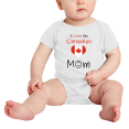thumbnail image 2 of I Love My Canadian Mom Baby Romper Bodysuit (White, 0-3 Months), 2 of 5