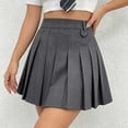 thumbnail image 6 of Back to School Children's Solid Color Leggings Short Skirt Four Season Pleated Skirt Performance Skirt 9-10Years, 6 of 8
