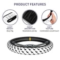 thumbnail image 6 of Elastic Steering Wheel Cover, cool black Moose Elk white Stretch Thickening Car Steering Wheel Cover Women Men, Steering Wheel Protector Universal 15 in, 6 of 7