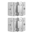 thumbnail image 1 of Shisuyan Hinges for Kitchen Cabinet Doors Silver 2Pcs 2.1Inx1.8Inx0.6In, 1 of 8