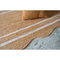 thumbnail image 4 of KLAVATE Natural Jute Wave Edge Hand Braided Scalloped Farmhouse Jute Runner Rug, 4 of 5