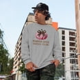 thumbnail image 2 of Pumpkin Spice Social Club feat. a Pink Pumpkin with Ribbon, Heather Grey Crewneck Sweatshirt, Large, 2 of 2