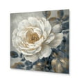 thumbnail image 2 of Designart "Emotions Of Peony Flower White & Blue II" Floral Peony Metal Art Living Room, 2 of 5