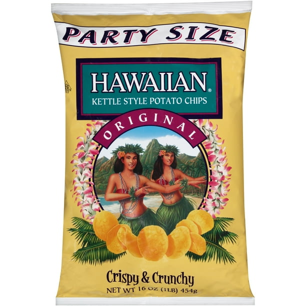Hawaiian Original Kettle Style Potato Chips, 16 Oz.