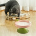 thumbnail image 6 of Serenable Ceramic Raised Cat Bowl Elevated Food Water Bowl large red green, 6 of 9