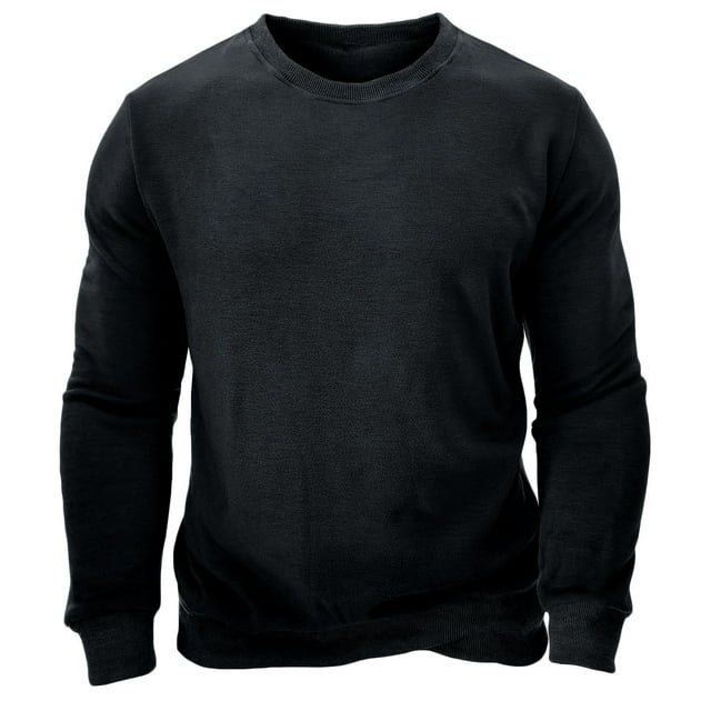 Mode Décontractée pour Hommes Col Rond Manches Longues Pull Épais Chandails en Molleton Blouse