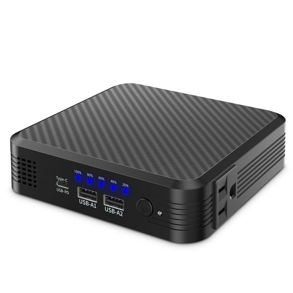 PADJYYUSZ Portable Laptop Power Bank 20000mAh(72Wh),  with 100W AC Outlet for MacBook, IPad,  HP, iPhone, 65W Fast Charger,Black,N9