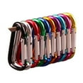 thumbnail image 1 of Bangcool 20PCS Climbing Carabiner Practical Aluminum Heavy Duty Carabiner D-ring Clip, 1 of 6
