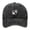 Black, variant on Dog Paw Print with Love Heart Hat for Women Men, Adjustable Embroidered Cotton Dog Lovers Baseball Cap (Black, One Size）
