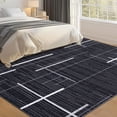 thumbnail image 3 of FairOnly Black 5'x7'Geometric Area Rug - Machine Washable Low Pile Non-Slip Rug for Modern Living Room Bedroom Kitchen Decor, 3 of 7