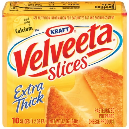 Kraft Velveeta Extra Thick Slices 10 Ct Cheese 12 Oz Pack