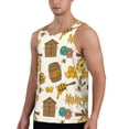 thumbnail image 2 of Pofeuu Honeycomb And Honey Print Men's Workout Tank Tops Sleeveless Muscle Gym Shirt Quick Dry-3X-Large, 2 of 7