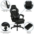 thumbnail image 4 of Flash Furniture Black Gaming Desk with Cup Holder/Headphone Hook/Monitor Stand & Black Reclining Back/Arms Gaming Chair with Footrest, 4 of 12