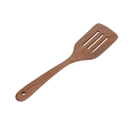 

Wooden Frying Spatula Round Hole Handle Kitchen Tool Kit Easy To Clean Natural Wood Spatula Comfortable For Cooking For Filtering For Mixing Oblique Spatula