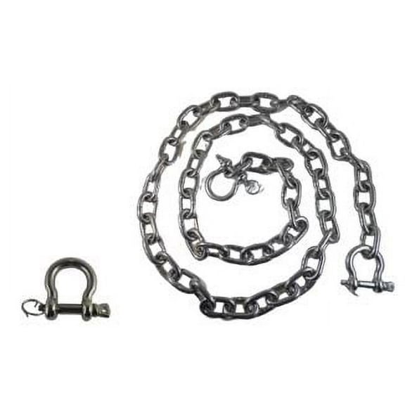 US Stainless Stainless Steel 316 Anchor Chain 5/16" or 8mm by 10' Long with Anti-Off Shackles Advanced Lock Ring Design