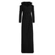thumbnail image 4 of ICHUANYI Clearance Fashion Women's Elegant Sexy Long Sleeve V-Neck Dress Solid Color Long Dress Skirt Dress(Black, XXL) Ichuanyi Ichuanyi, 4 of 5