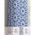 thumbnail image 5 of Blue Flowers Sheer Curtains 108 Inches Long 2 Panels Geometric Abstract Light Filtering Semi Sheer Window Curtains Drapes for Bedroom Living Room 52"x108"&nbsp;2&nbsp;&nbsp;Panels, 5 of 6