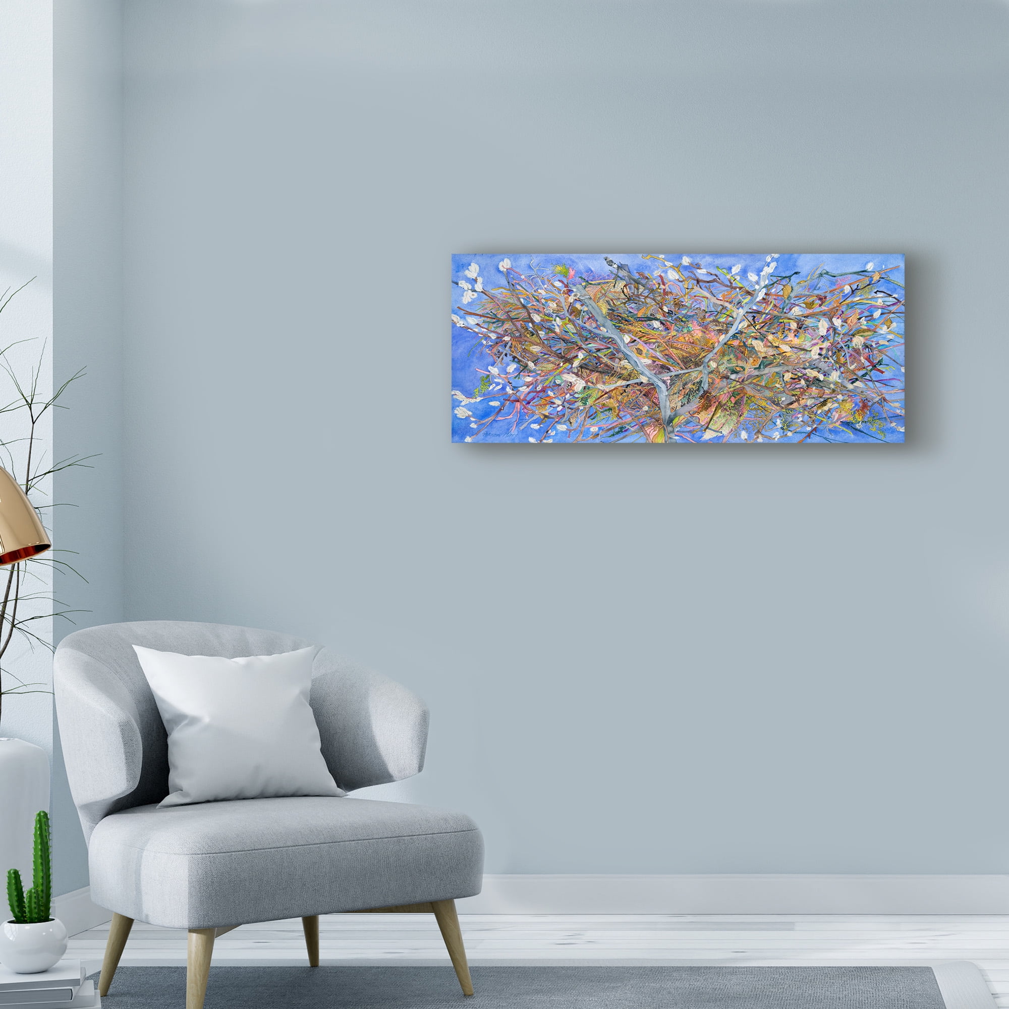 Trademark Fine Art 'Nest Birds' Canvas Art by Sharon Pitts