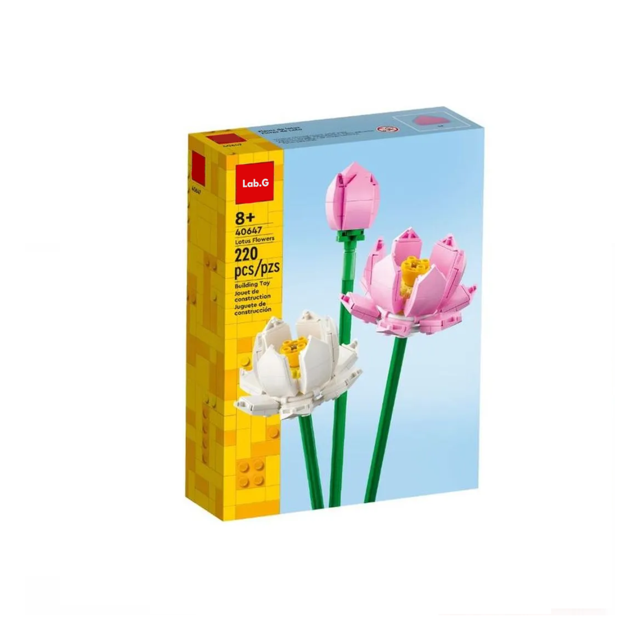 Flores de Loto Construcción 220pz Lab.G Rosa Blanco